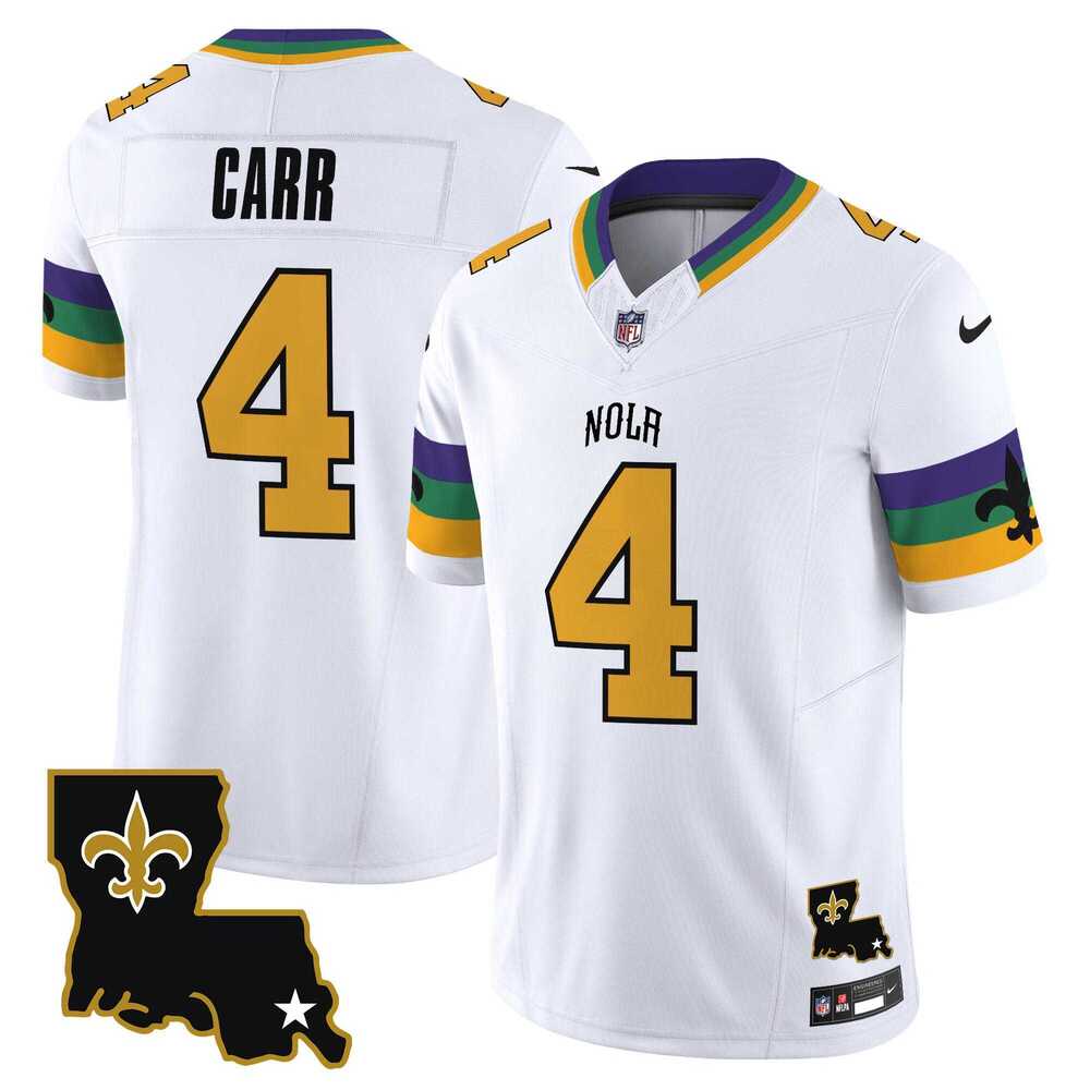 Men's New Orleans Saints #4 Derek Carr White 2024 F.U.S.E. Vapor Limited Stitched Jersey,We sell and wholesale Men's New Orleans Saints #4 Derek Carr White 2024 F.U.S.E. Vapor Limited Stitched Jersey on line form chian!